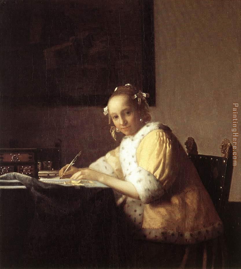 Johannes Vermeer A Lady Writing a Letter